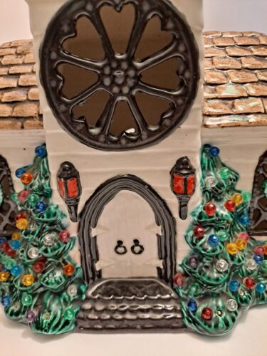 MOLDE IGLESIA NAVIDAD ILUMINADO VINTAGE Le FAUVE 1975. 17 pulgadas de alto - Imagen 12 de 17