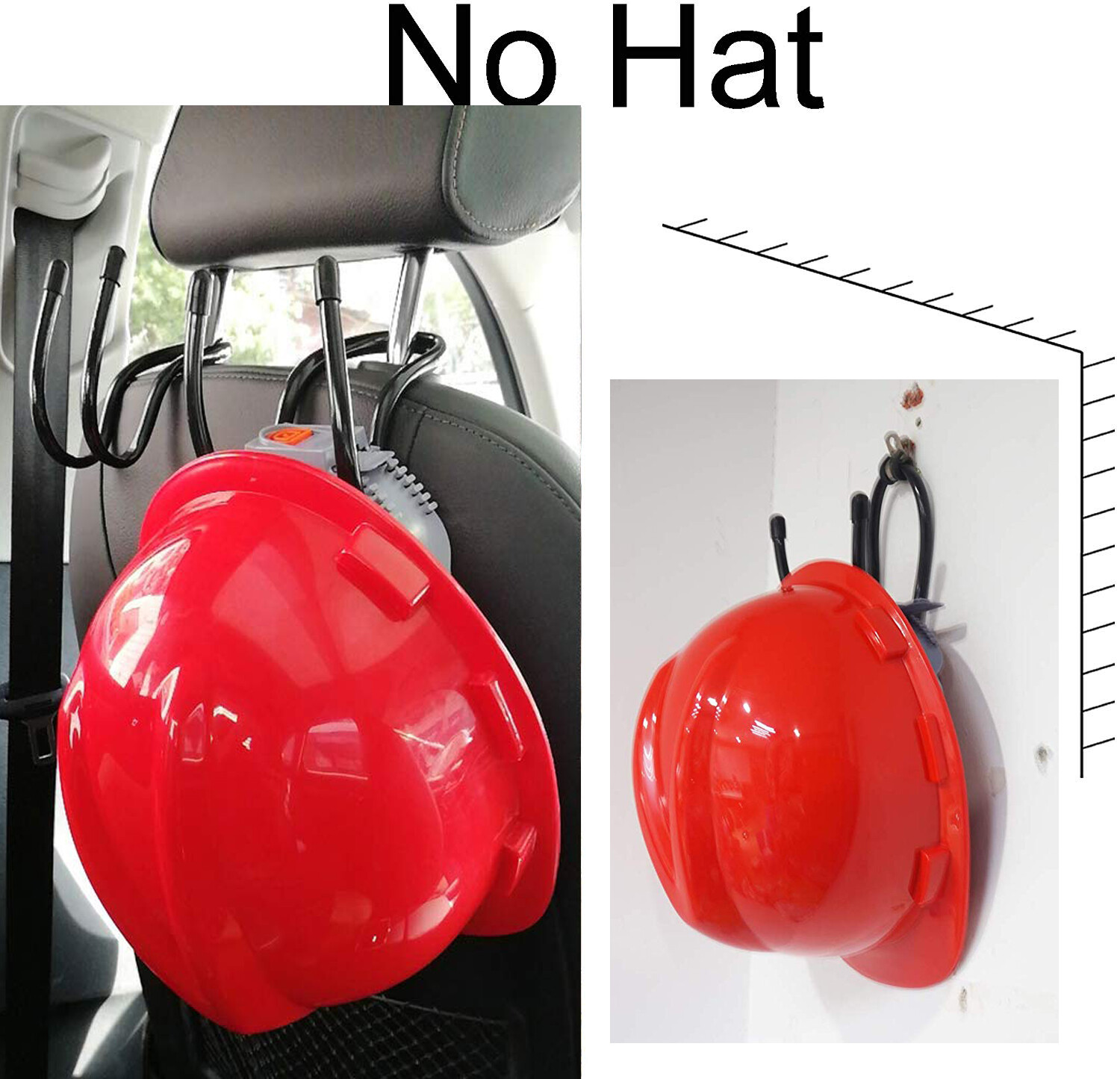 4x Flexible Hard Hat Rack Hard Hat Holder Hard Hat Storage Hard Hat