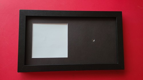 CD Display Frame and Black Mat / Glass / Complete W/ 1" Wide Black Frame 7"X12" - Picture 3 of 7
