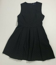 New GAP Size 10 Black Sleeveless Polka Dot Dress $79
