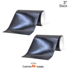 2x 3" x 78" DIY Black Racing Stripes Car Hood Vinyl Tape Sticker Body Decals