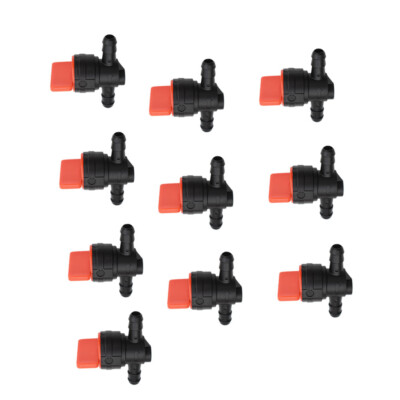 LABLT 10 x 1/4'' Straight In-Line Gas Motorcycle Fuel Shut-off Valves Petcock