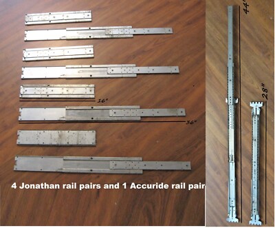 Drawer/Rack Slides 4 Jonathan Mfg. Co. 110QD-QDP-16-A1 Accuride Heavy Duty pair