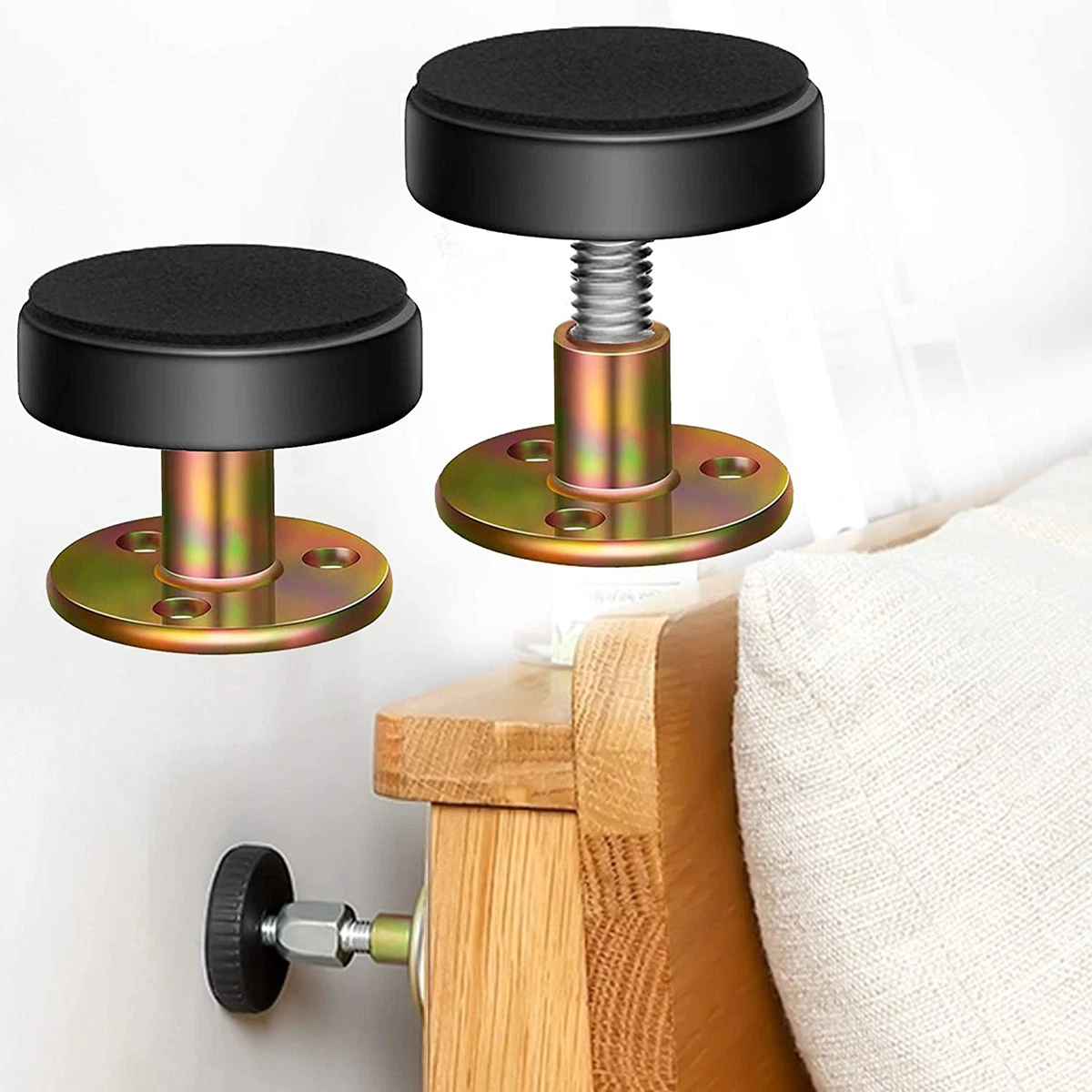 Krisler Adjustable Threaded Bed Frame Anti Shake Tool for Bed
