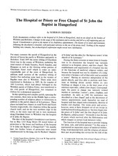 The Hospital or Priory or Free Chapel of St John the Baptist in Hungerford Wilts