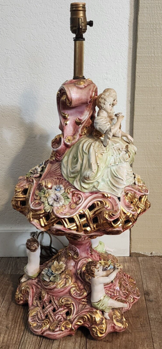 Capodimonte Figural Lamp | Vintage Italian Figurine Lamp | Large, Rare - Picture 5 of 16