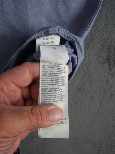 Abercrombie & fitch Shirt Adult Medium Blue Chambray Short Sleeve Button Mens - Picture 4 of 12