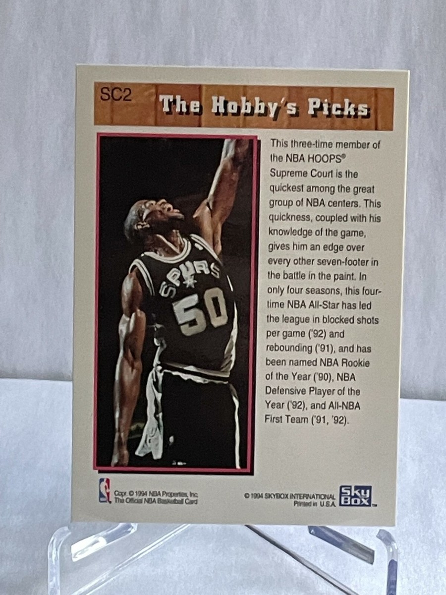 DAVID ROBINSON 1993-94 NBA HOOPS SUPREME COURT | eBay