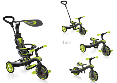 GLOBBER Explorer Trike 4 in 1 lime green grün Dreirad Laufrad wandelbar
