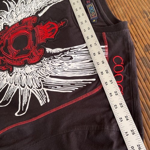 COOGI Men’s Y2K Cotton Black/ Red/ White Embroidered Vintage T Shirt Size 3XL - Picture 10 of 13