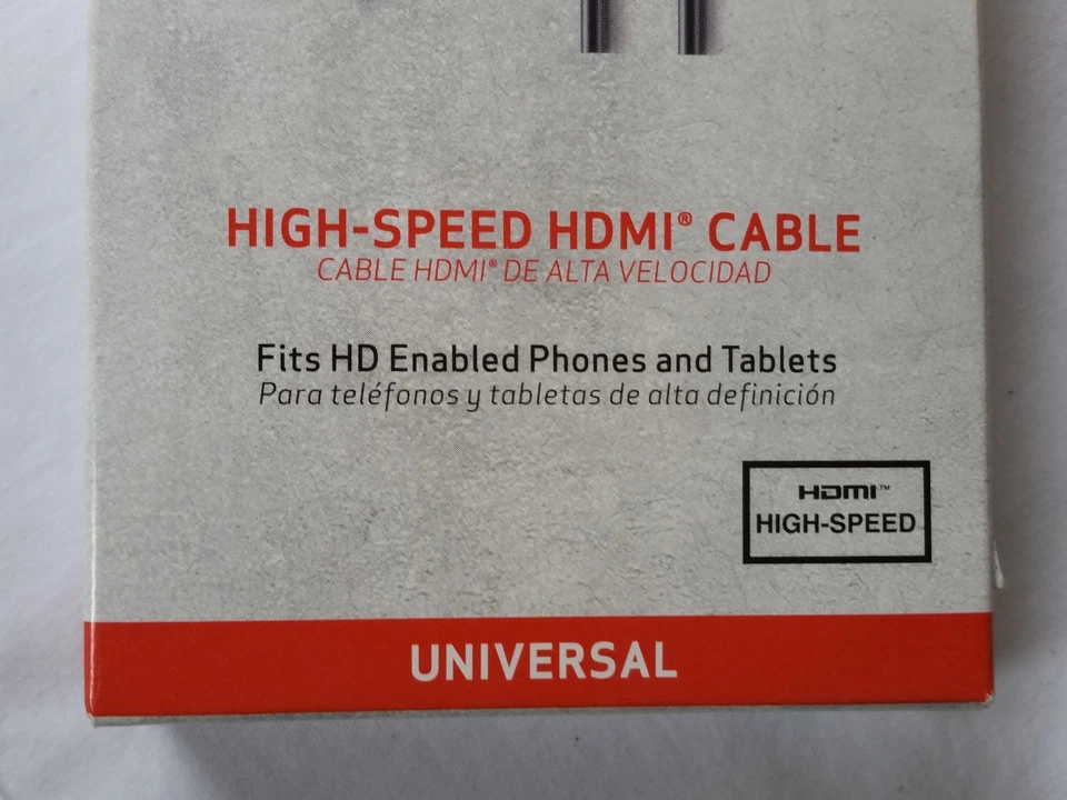 Neu im Karton Verizon OEM Universal High-Speed Micro HDMI zu HDMI Kabel für Smartphones - Bild 3 von 4