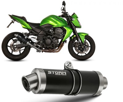 Auspuff Storm by Mivv Schalldampfer Gp Nero Stahl fur Kawasaki Z 750 2007 > 2014