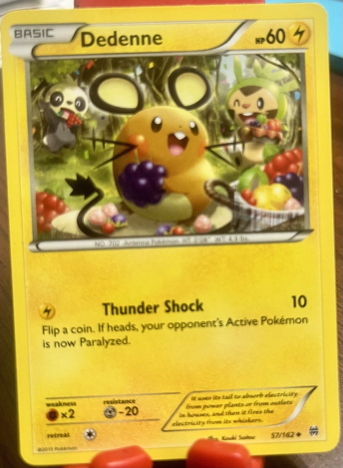 Pokémon Dedenne Breakthrough 57/162 Uncommon Regular 60HP Thunder Shock