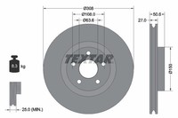 2Er Set Bremsscheiben Textar 92306703 Ford 2305506 JX611125BEB