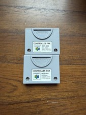 N64 Nintendo 64 Controller Pak NUS-004 Memory Card OEM 2 Count