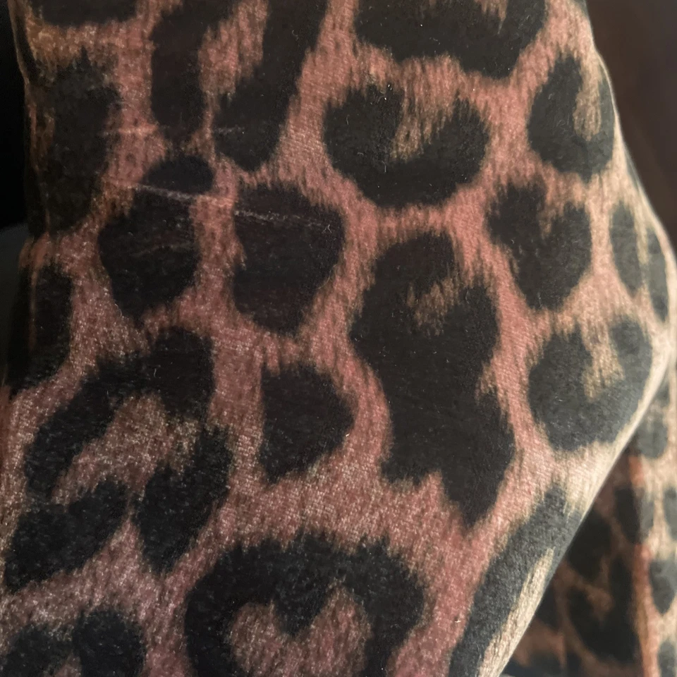 STELLA MCCARTNEY Boots EU 39 UK 6 Black Pink Velvet Leopard Print Ankle Zip Back - Image 4 of 4