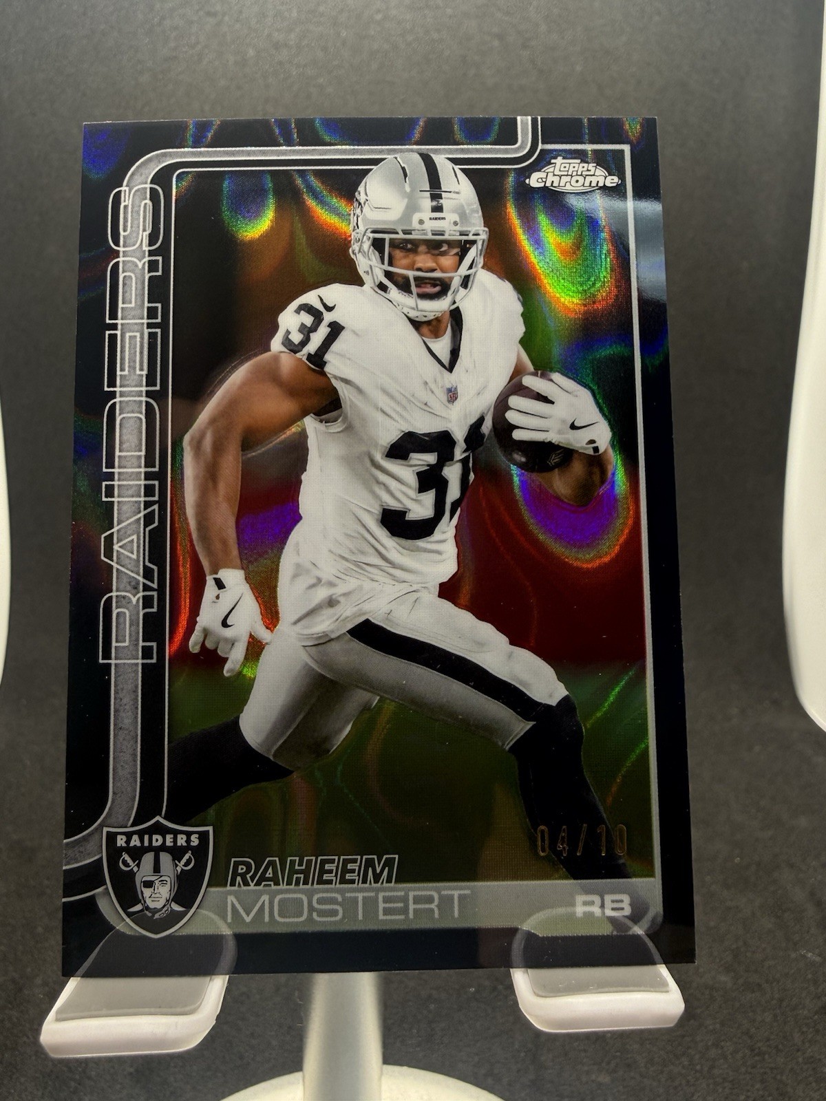 2025 topps chrome raheem mostert /10 black lava