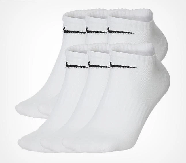 Nike Unisex Fantasmas Socken Everyday Leicht 6 Paar Weiß/Schwarz 100