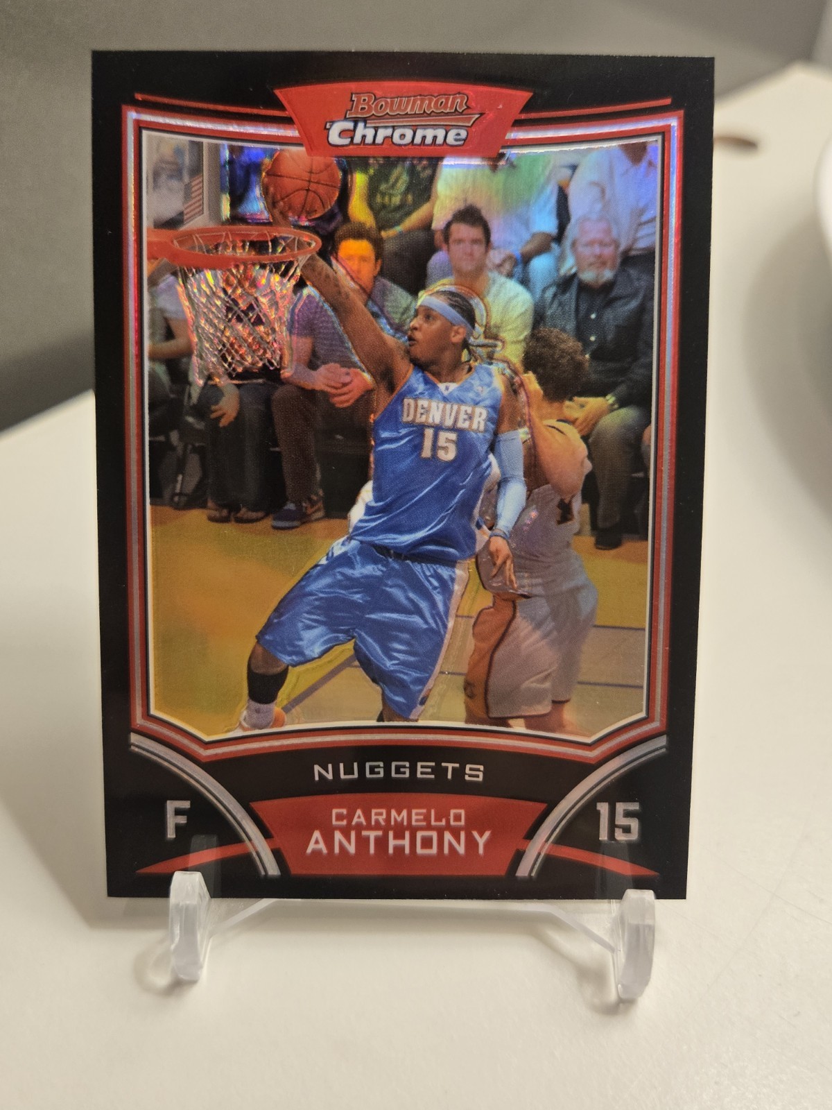 2008-09 Bowman Draft Picks & Stars - Chrome Carmelo Anthony #15 Refractor /499