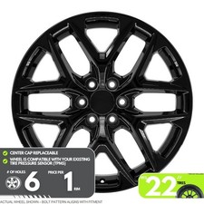 22inch Black Alloy 6x5.5 Wheel Rim For Ram 1500 Oe5k8j0 22x9 6x139.7 6lug