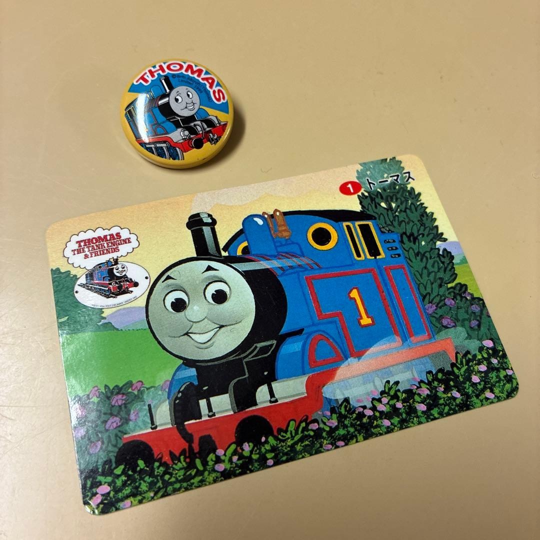 Thomas the Tank Engine Badge & Card Set 1992 Sodor Retro Toy Collection Japan