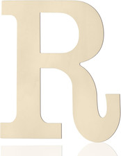 Wooden Letters 12 Inch R, 1/5 Inch Thick Large Wooden Letters for Wall Decor Unf