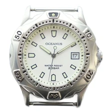 Y1109 Casio CASIO oc700 OCEANUS OC700 Watch Case Only Logo White Dial Calendar S