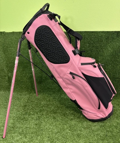 Sunday Golf Ryder S-Class Stand Golf Bag New 5 Way Dusty Pink Vegan Leather