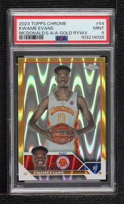 2023 Chrome McDonald's All American Gold RayWave Refractor 50/50 KJ Evans 1m6p