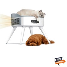 Pet-Safe Space Heater with Heated Cat Bed - 2-in-1 Ceramic Heater for Room  ...