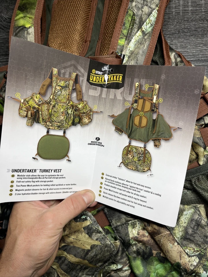 Hunters Specialties Undertaker Turkey Vest Hunting Realtree Edge Camo New - Image 4 of 4