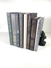 Lot of 8 Hardcover GREY Silver Neutral Shades Books Staging Prop Decor Podcast