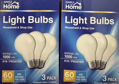 #ad 2 Boxes 60W Frosted Simply Home Decorative Light Bulbs Universal Fit $24.99