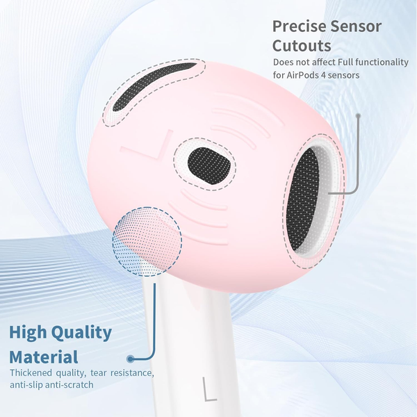[5 Pares] para AirPods 4 Fundas para Puntas de Oído Deportivas Antideslizantes Antirrayas Suaves 4
