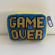FAO Schwarz 10 Pixel Retro Game Over Plush Stuffed Toy / Room Decor