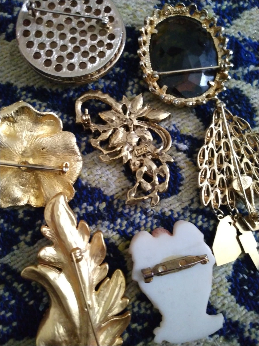 18k GOLD Overly ブローチUSAヴィンテージ 18k Gold Brooch In Retro Fine Pins & Brooches for sale | eBay