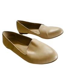 Aldo Cream Leather Blend Round Toe Flat Loafers Shoe Size 6