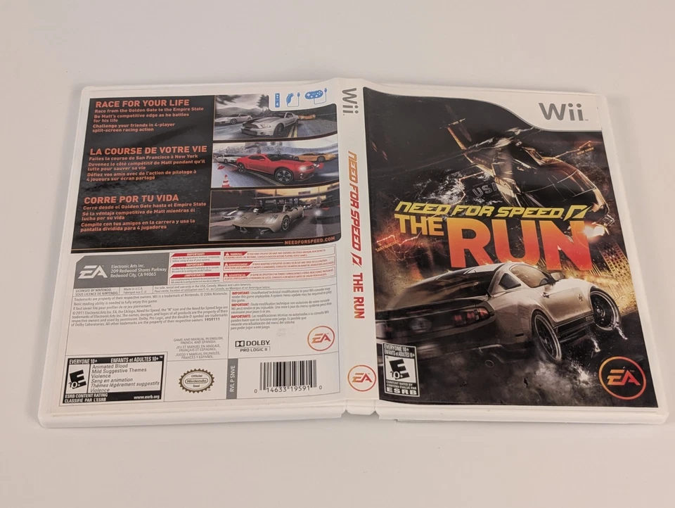 Need for Speed: The Run (Nintendo Wii, 2011)➡️CIB  - Tested - Near Mint 📀! - Image 4 of 4