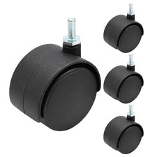 4Pcs 2 Inch Swivel Caster Wheels, M6 Threaded Stem Caster Wheels, Heavy Duty Cas