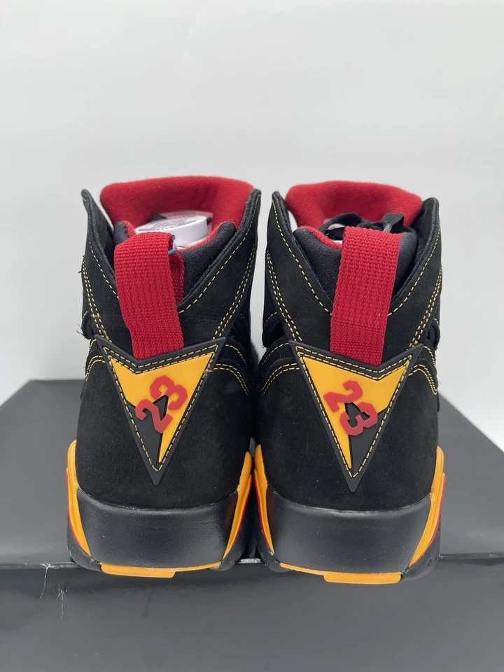 Hombre Talla 10 - Nike Air Jordan 7 Retro Negro Naranja Cítrico 2022 (CU9307-081) NUEVO Foto 4 de 4
