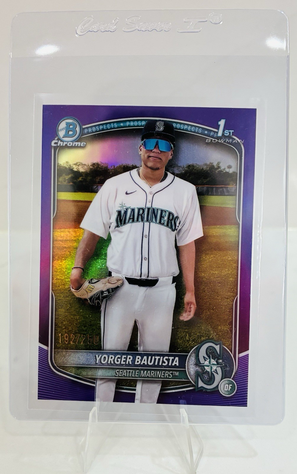 2025 Bowman Chrome Yorger Bautista Purple Refractor 1st #/250 Mariners