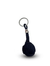 Black Monkey Fist Paracord Keychain Handmade Tactical Tool Key Ring Bead Gift