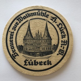 VK Bierdeckel Brauerei zur Walkmühle Lück AG Lübeck