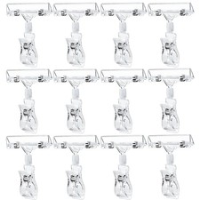 50PCS Clear Sign Clips Holders, Merchandise Sign Clip Rotatable Price Display...