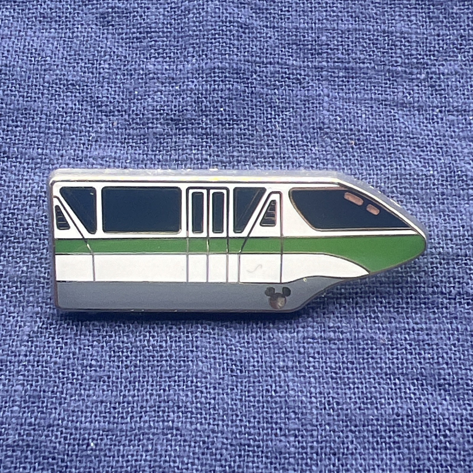 Disney Pin WDW GREEN Monorail 2006 Hidden Mickey Lanyard WALT DISNEY PIN TRADE
