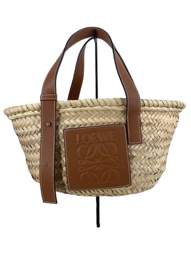 LOEWE Tote Bag Anagram Basket BEG Used