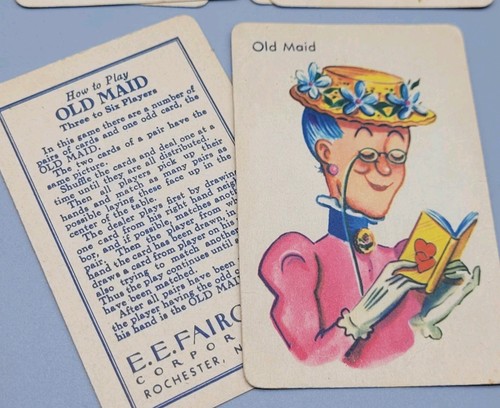 Vintage 1950's Old Maid Card Game Little Black Sambo Nursery Rhymes Folk Tales - Picture 7 of 11