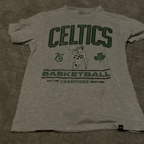 '47 Boston Celtics NBA Basketball T-Shirt, Gray/Green, Size S