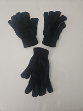 NWOT Winter Black Gloves Unisex Adults Stretchable 3 Pairs.