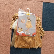 Girls Pok mon Eevee Evoli Dress Deluxe Halloween Costume Small 4-6x Disguise Z7a